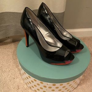 Black & Multi colored (Orange & Pink) Heels/ Size 10/ X-Appeal Brand